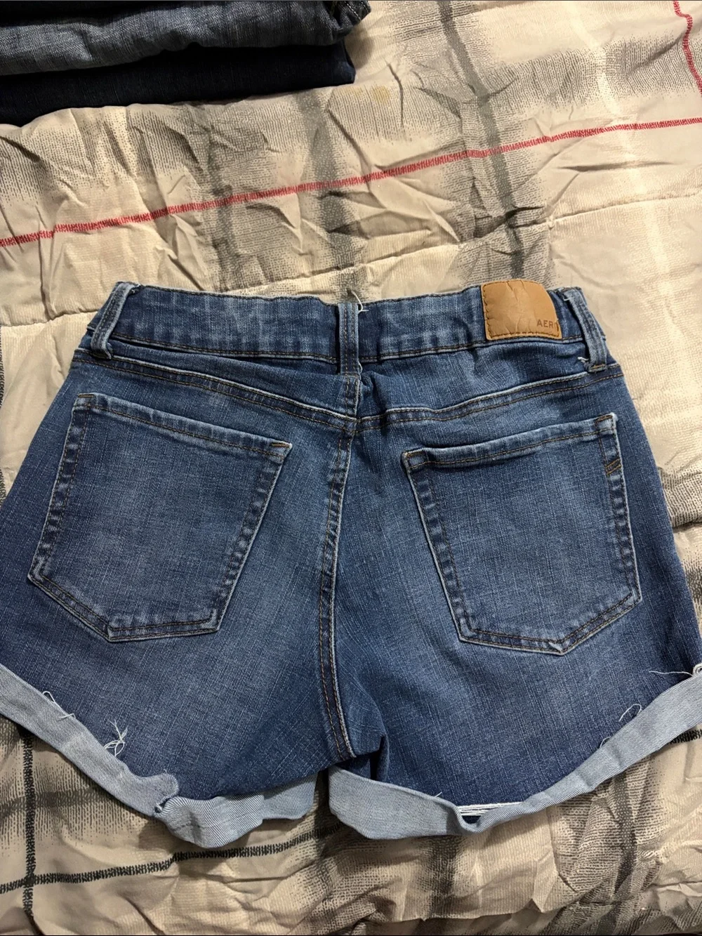 Aero Cuffed Blue Denim Women's Shorts